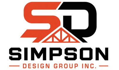 A logo for a company called Simpson Design Group Inc. AI generated content